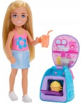 Игрален комплект Barbie Family & Friends - Club Chelsea, раница за печене на кексчета