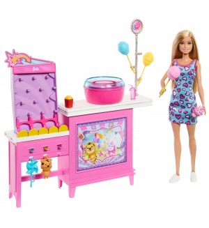 Игрален комплект Barbie Mysteries Beach Detectives - Treats and Game Booth