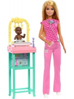 Игрален комплект Barbie You Can Be Anything -  Педиатър, с руса коса
