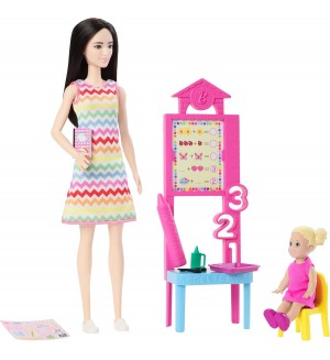 Игрален комплект Barbie You Can Be Anything - Учителка, с черна коса