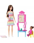 Игрален комплект Barbie You Can Be Anything - Учителка, с кафява коса