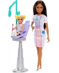 Игрален комплект Barbie You Can Be Anything - Зъболекар, с кафява коса