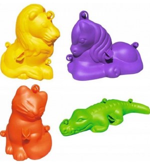 Игрален комплект Bigjigs - 3D формички за пясък, животни