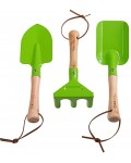 Игрален комплект Bigjigs - Градински иструменти, зелени