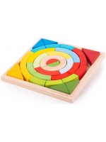 Игрален комплект Bigjigs - Цветни сензорни арки и триъгълници