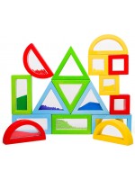 Игрален комплект Bigjigs - Цветни сензорни форми