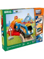 Игрален комплект Brio - Влакче с тунел, Smart Tech Sound Action