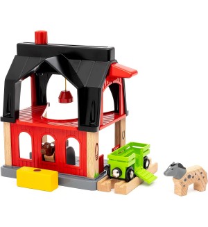 Игрален комплект Brio World - Кошара за животни