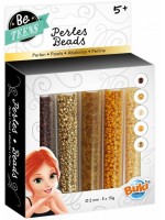 Игрален комплект Buki Be Teens - Тубички с мъниста, златисти