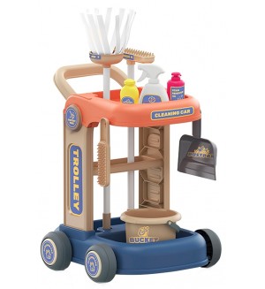 Игрален комплект Chipolino - Количка за почистване с аксесоари
