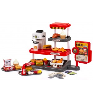 Игрален комплект Chipolino - Ресторант за бързо хранене, 71 части Игрален комплект Chipolino - Ресторант за бързо хранене, 71 части