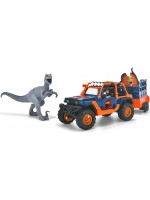 Игрален комплект Dickie Toys - Джип с ремарке и динозавър