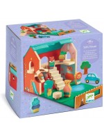 Игрален комплект Djeco - Дървена къщичка Softi House