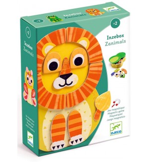 Игрален комплект Djeco- Дървени магнити, Zanimals