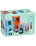 Игрален комплект Djeco - Кубчета и колички