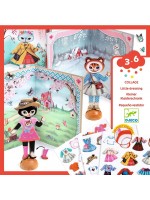 Игрален комплект Djeco - Облечи със стикери куклата little wardrobe