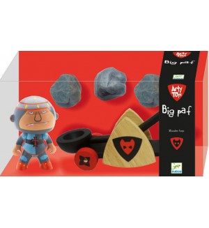 Игрален комплект Djeco - Рицар и катапулт