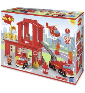 Игрален комплект Ecoiffier Abrick - Пожарна станция