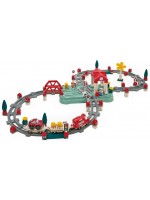 Игрален комплект Ecoiffier Abrick - Влакче с релси, 140 части