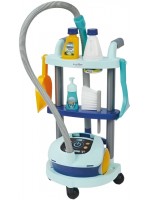 Игрален комплект Ecoiffier Clean Home - Прахосмукачка и количка с аксесоари