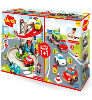 Игрален комплект Ecoiffier Abrick - Изграждане на гараж
