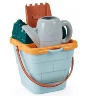 Игрален комплект Ecoiffier - Кофичка за пясъчен замък, с 2 формички, 16 cm