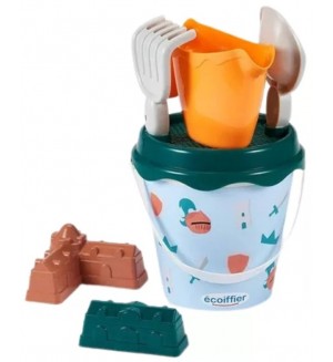 Игрален комплект Ecoiffier - Кофичка за пясък с аксесоари, Рицар, 17 cm