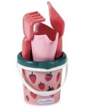 Игрален комплект Ecoiffier - Кофичка за пясък с аксесоари, ягода, 12 cm