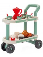Игрален комплект Ecoiffier - Количка за сервиране на закуска, 22 части Игрален комплект Ecoiffier - Количка за сервиране на закуска, 22 части