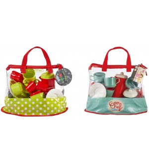 Игрален комплект Ecoiffier - Кухненски принадлежности в чанта, 35 части, асортимент Игрален комплект Ecoiffier - Кухненски принадлежности в чанта, 35 части, асортимент