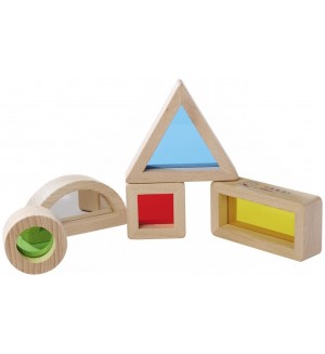 Игрален комплект Eichhorn - Монтесори прозрачни тухлички, 5 части Игрален комплект Eichhorn - Монтесори прозрачни тухлички, 5 части