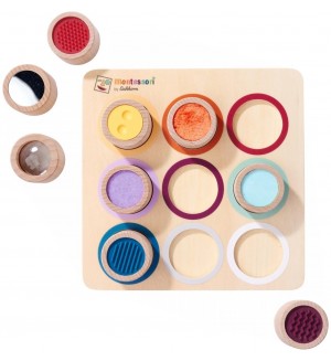 Игрален комплект Eichhorn - Монтесори сензорна дъска, 9 части Игрален комплект Eichhorn - Монтесори сензорна дъска, 9 части