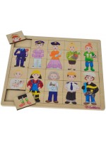 Игрален комплект Eichhorn - Пъзел с професии, 30 части
