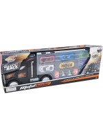 Игрален комплект Felyx Toys - Автовоз с 6 колички, Metal Hauler с пътни знаци
