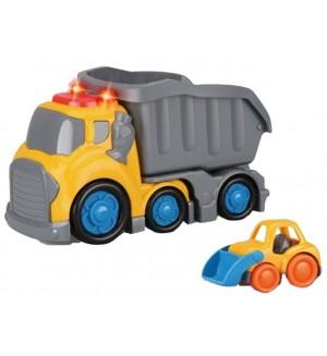 Игрален комплект Felyx Toys - Kiddy Go, самосвал, със светлини и звуци