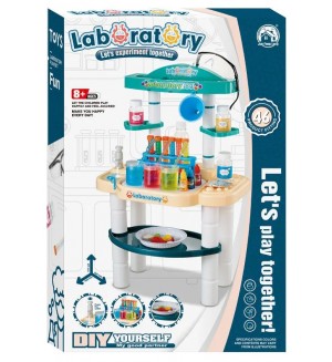Игрален комплект Felyx Toys - Научна лаборатория с течаща вода, 46 части