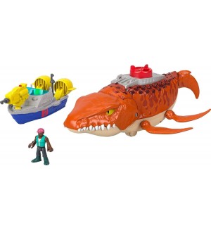 Игрален комплект Fisher Price Imaginext - Mosasurus, със звукови ефекти