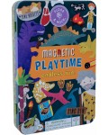 Игрален комплект Floss and Rock - Метална кутия с магнити, динозаври