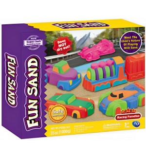 Игрален комплект Fun Sand - Кинетичен пясък, колички