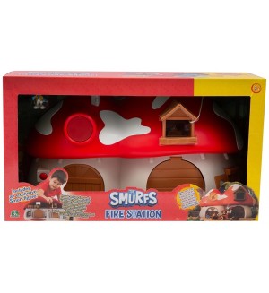 Игрален комплект Giochi Preziosi - Пожарна, Смърфовете Игрален комплект Giochi Preziosi - Пожарна, Смърфовете