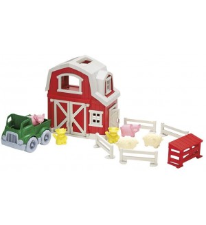 Игрален комплект Green Toys - Ферма-къщичка , 12 части