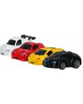 Игрален комплект GT - Инерционни колички, бяла, червена, жълта и черна