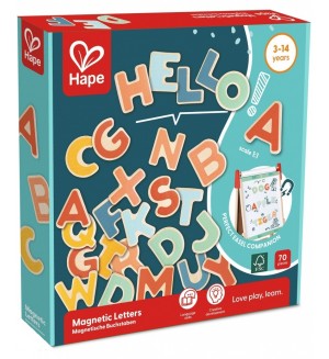Игрален комплект Hape International - Магнитни букви, английски език