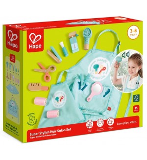 Игрален комплект Hape International - Малки фризьори, 15 части Игрален комплект Hape International - Малки фризьори, 15 части