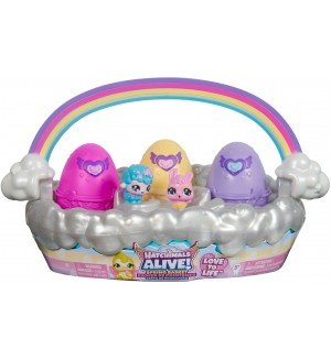 Игрален комплект Hatchimals Alive! - Пролетна кошница с фигурки