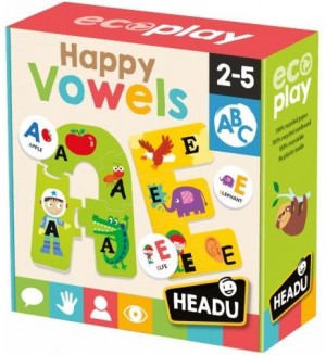 Игрален комплект Headu Happy Vowels - Щастливи гласни букви