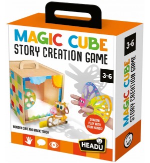 Игрален комплект Headu - Куб за създаване на вълшебни истории