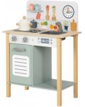 Игрален комплект Hi Pando - Дървена кухня с аксесоари