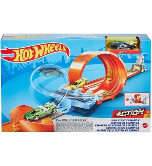 Игрален комплект Hot Wheels Action - Писта с изстрелвачка, Loop Stund Champion