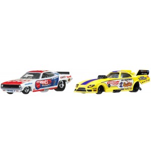 Игрален комплект Hot Wheels Car Culture - ROB N' Pinks & 72 Plymouth Cuda FC, 1:64